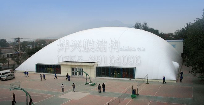 【學校充氣膜體育館設計】充氣膜結(jié)構(gòu)建筑施工